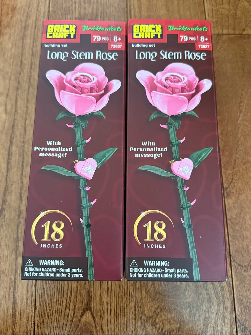 Brick Craft Long Stem Rose Building Set - Pink Rose